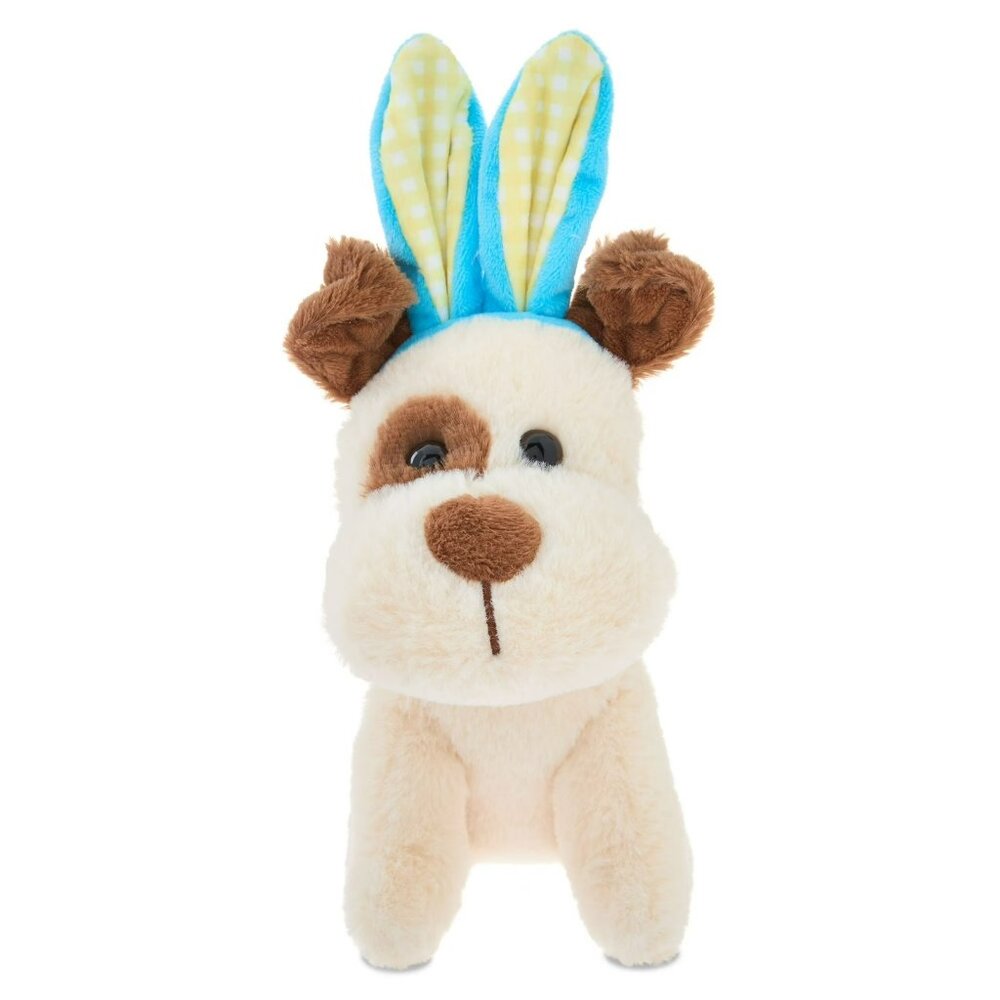Way To Celebrate 10.5" Small Sitting Dog With Bunny Ears Plush Easter